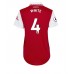 Billige Arsenal Benjamin White #4 Hjemmetrøye Dame 2022-23 Kortermet